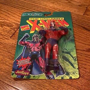 Vintage The Uncanny X-Men Bendable Action Figure - Red and Purple Magneto